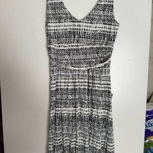 Cynthia Rowley Monochrome Patterned Dress